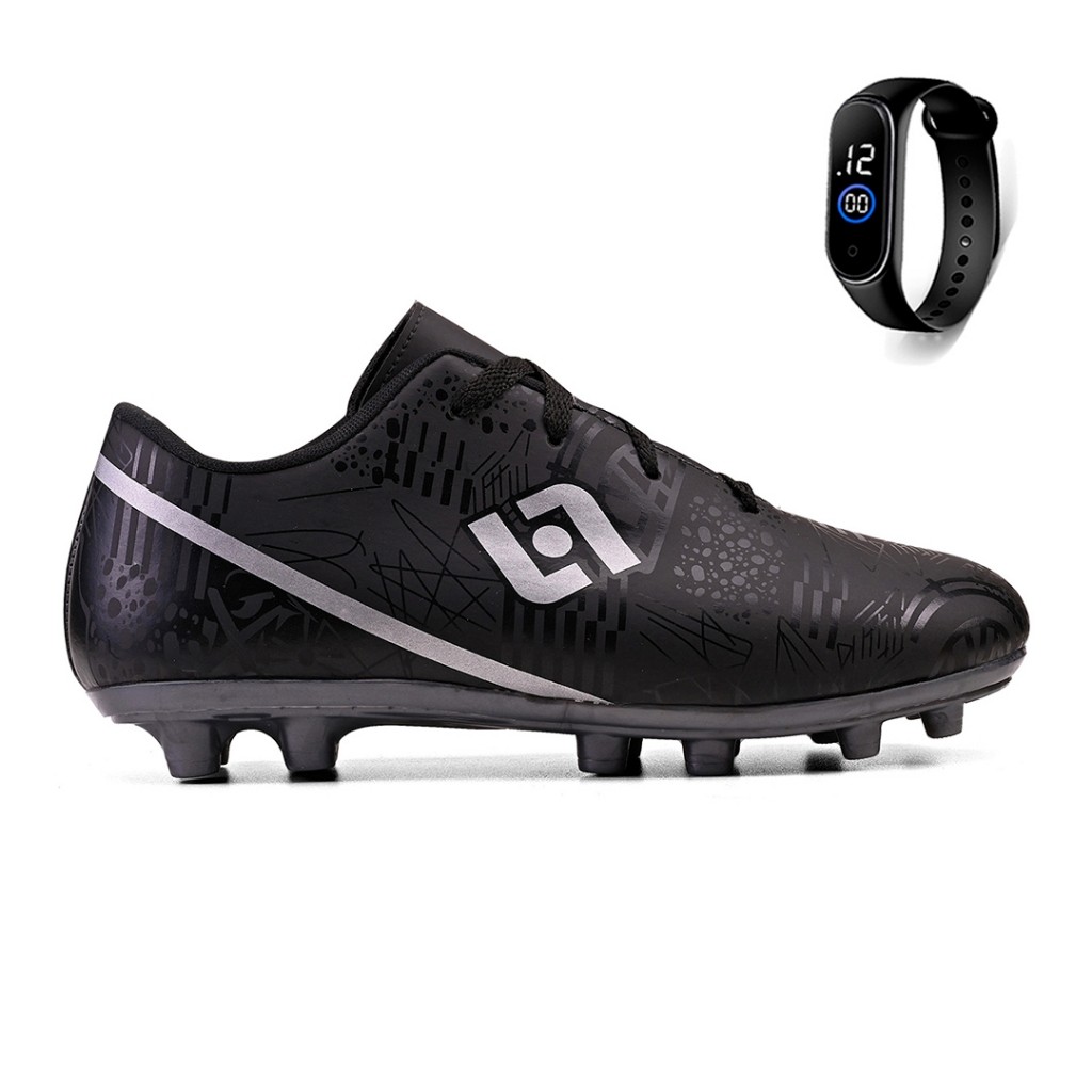 Kit Chuteira Infantil Costurada Futebol Campo Trava Light + Relogio em Oferta na Shopee