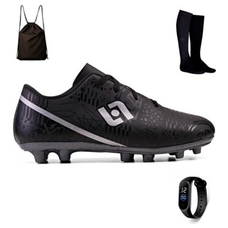 Kit Chuteira Infantil Costurada Futebol Campo Trava Light + Mochila + Meiao e Relogio em Oferta na Shopee