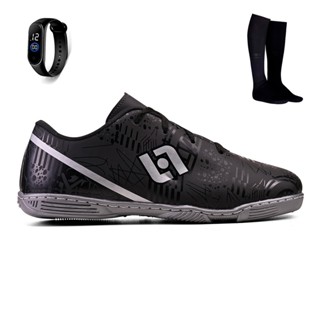 Kit Chuteira Infantil Futsal Futebol Salao Quadra Costurada Light + Meiao e Relogio em Oferta na Shopee