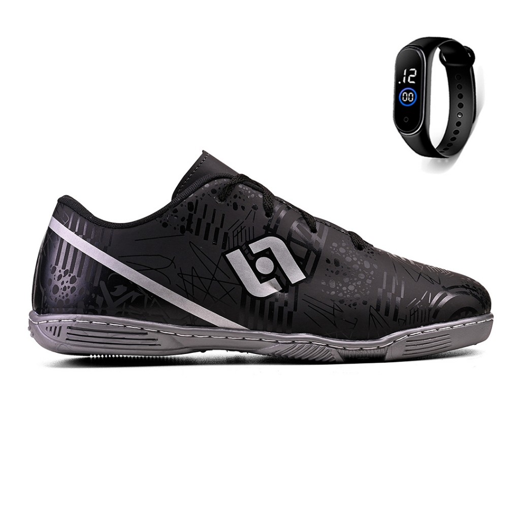 Kit Chuteira Infantil Futsal Futebol Salao Quadra Costurada Light + Relogio em Oferta na Shopee