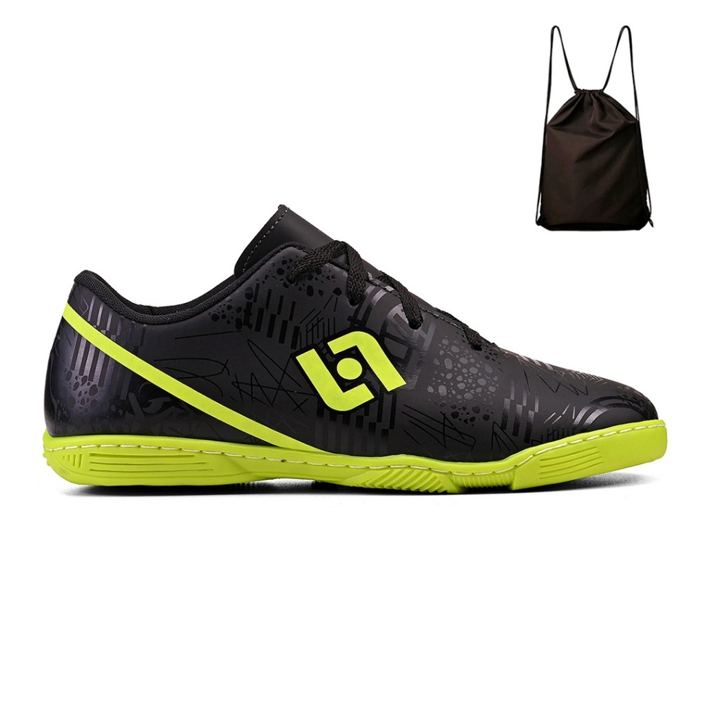 Kit Chuteira Infantil Futsal Futebol Salao Quadra Costurada Light + Mochila