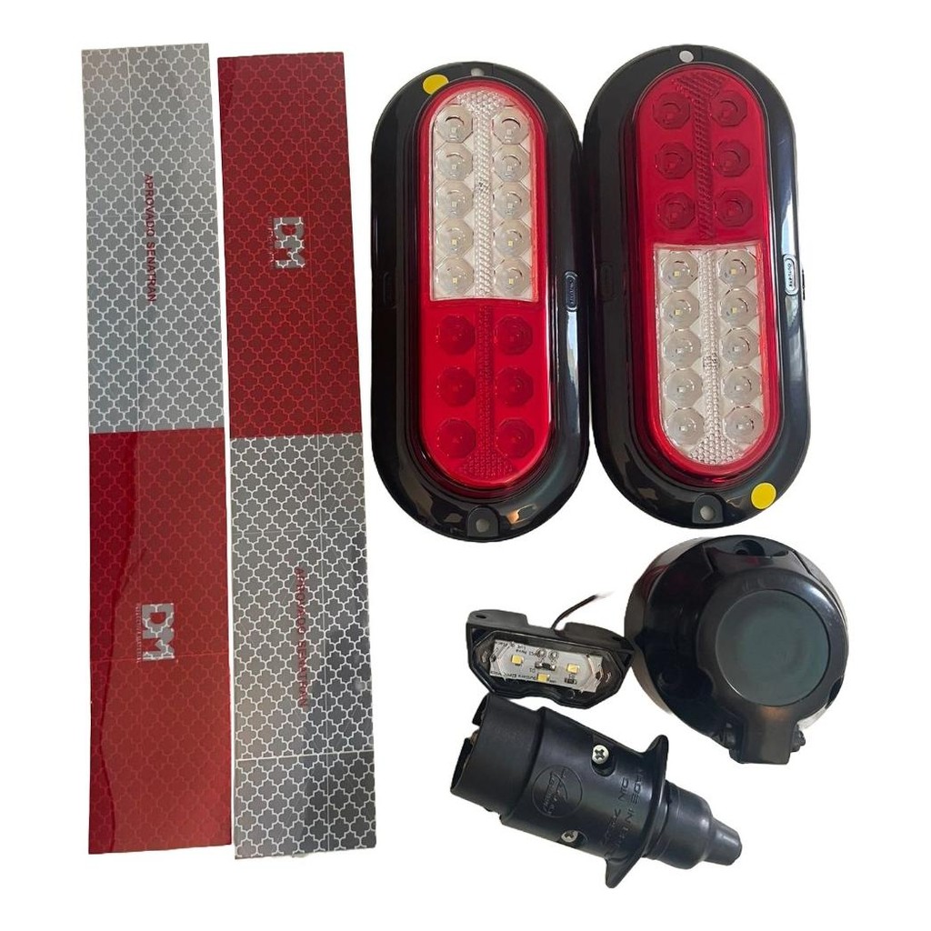 Kit Sinaleira Carretinha Marte Luz Plac Faixa To Macho Femea