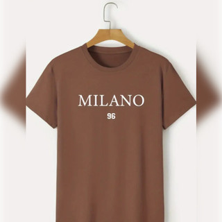 Camiseta Milano, Gola Redonda De Verão, Camiseta Masculina De Manga Curta, Vestuário Casual, Roupas Masculinas