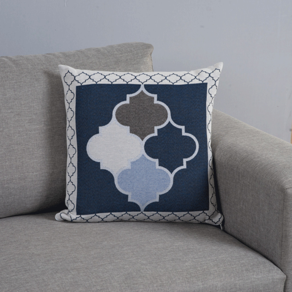 Capa Almofada Jacquard Dupla Face Estampa Frente Verso Sofisticação Decorativa Sofá Poltrona Macio