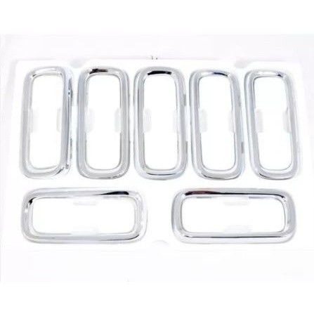 kit Moldura Cromado Jeep Renegade Grade Arcos Aros Cromados kit com 7 pecas