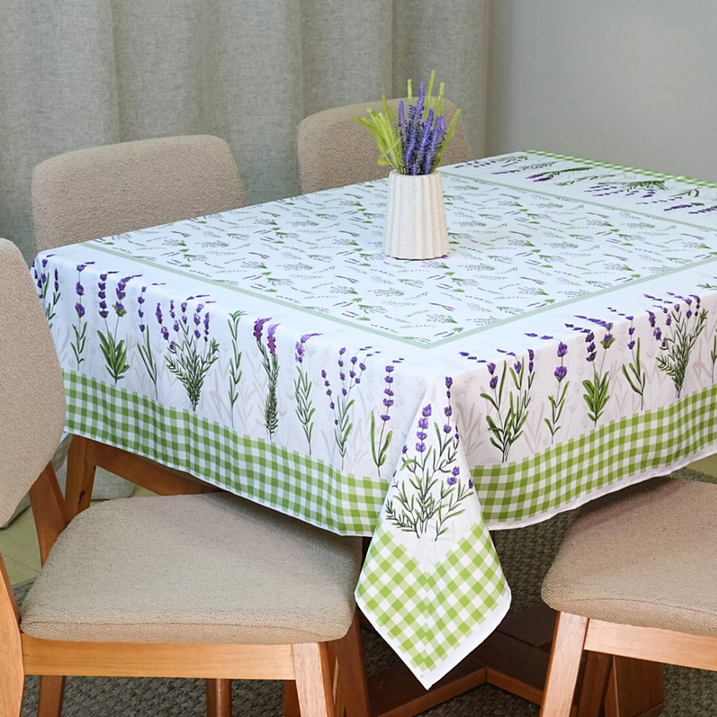 Toalha de Mesa 6 Lugares Retangular Estampada Decoração Cozinha Sala Jantar Buffet Chique Moderna