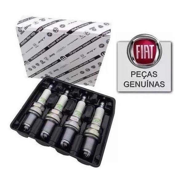 Jogo 4 Velas de ignição Bkr6e Original Fiat Uno Fire 1.3 8v Após 2003