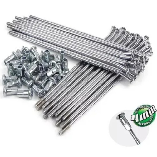 Kit Jogo de raio traseiro Honda NX400 Falcon cromado 4 milimetros (1 kit traseiro)