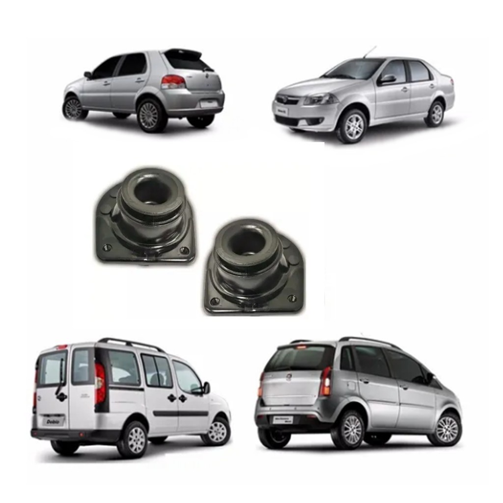 Jogo Kit Coxim Amortecedor Fiat Palio Siena Strada Doblo Idea - Dianteiro - com rolamentos - 82491440 82491441
