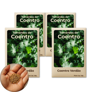 Comprar Semente De Coentro Verdão Ideal Para Quem Quer Cultivar Temperos Frescos - Leve 4 Pct em Oferta na Shopee