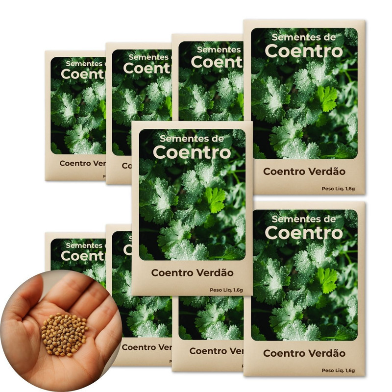 Comprar Coentro Verdão Sementes Prontas Para Plantar E Fácil De Cuidar - Combo 9 Pct