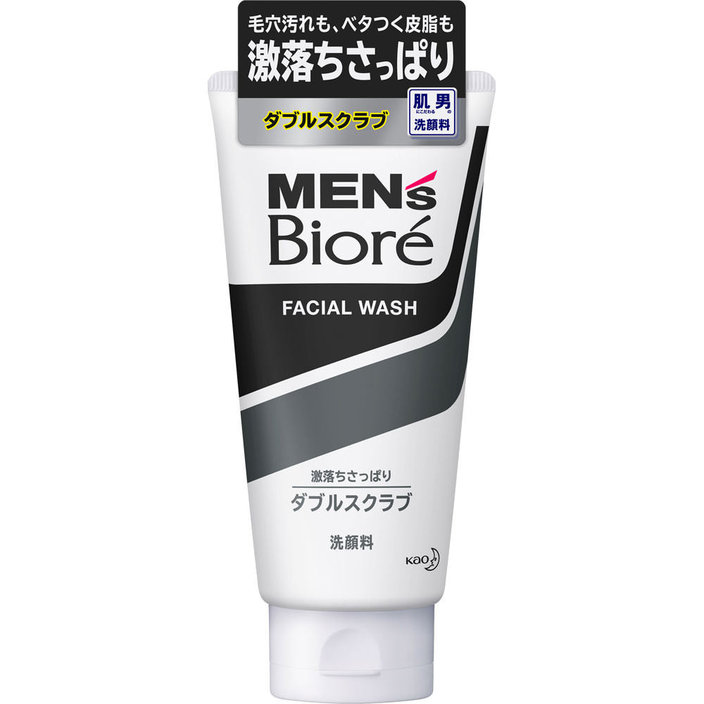 KAO Men's Biore Double Scrub Face Wash 130G Facial Cleanser Face Care
