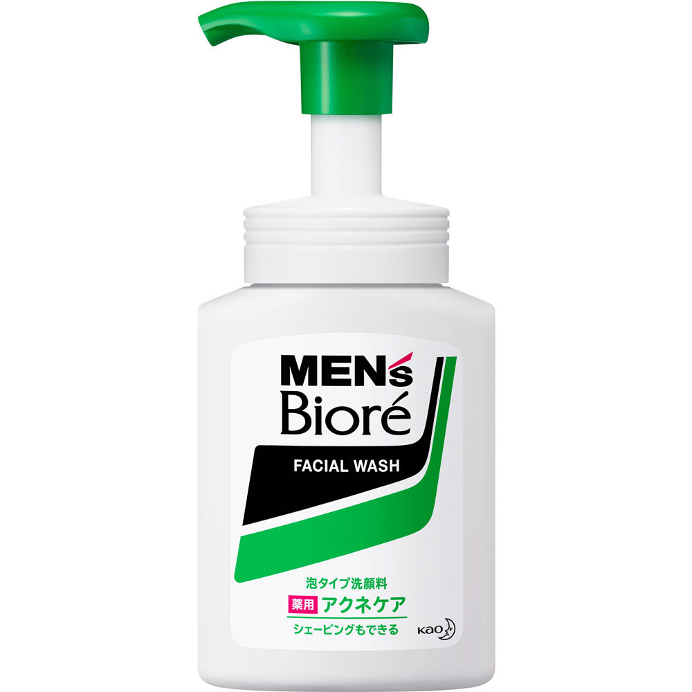 KAO Men's Biore Foam Type Medicated Acne Care Face Wash Body 150mL (Quasi drug) Facial Cleanser Face Care