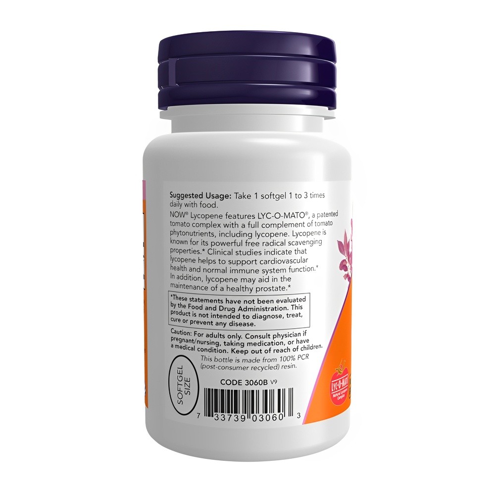 Detalhes do Licopeno 10mg Now Foods 120 Softgels Importado