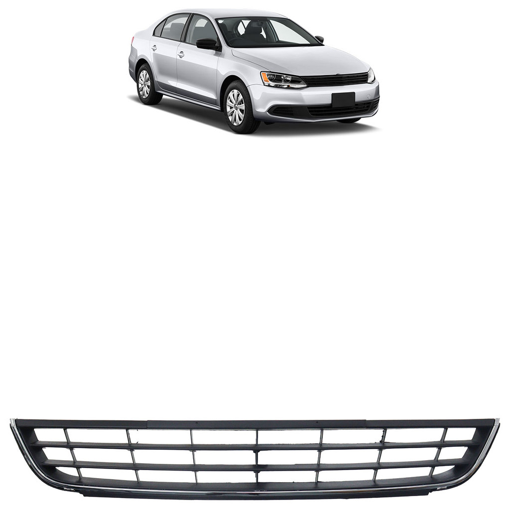 Grade Parachoque Dianteiro Jetta 2011 2012 2013 2014 Central Friso Cromado Texturizado em Oferta na Shopee
