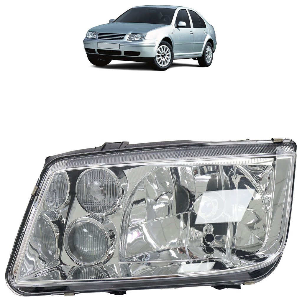 Farol Dianteiro Bora 1999 2000 2001 2002 2003 2004 2005 Máscara Cromada