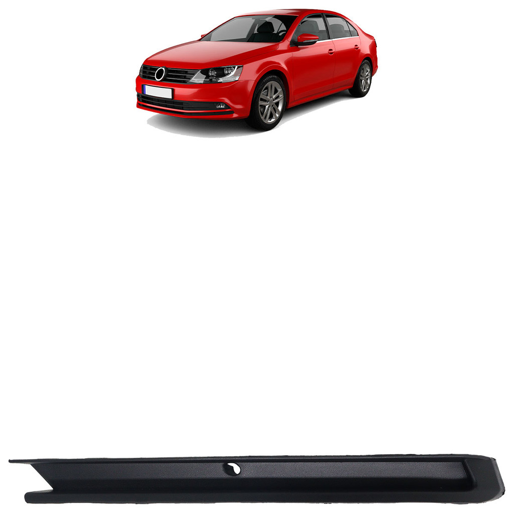 Friso Parachoque Dianteiro Jetta 2015 2016 2017 2018 Largo Preto Texturizado em Oferta na Shopee