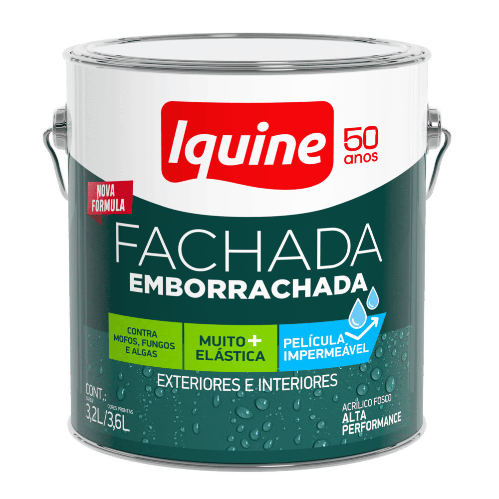 Tinta Fachada Emborrachada Iquine 3,6L