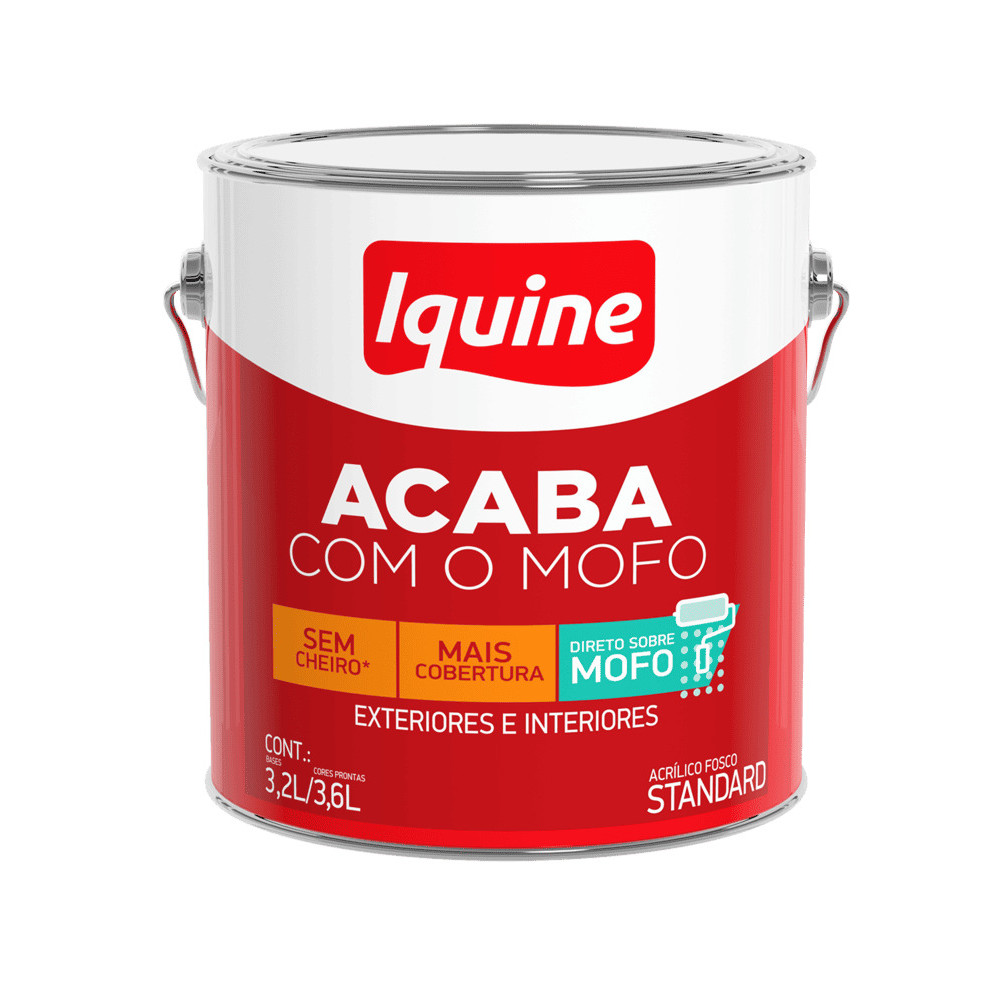 Tinta Acrilica Fosca Iquine Acaba com o Mofo 3,6L