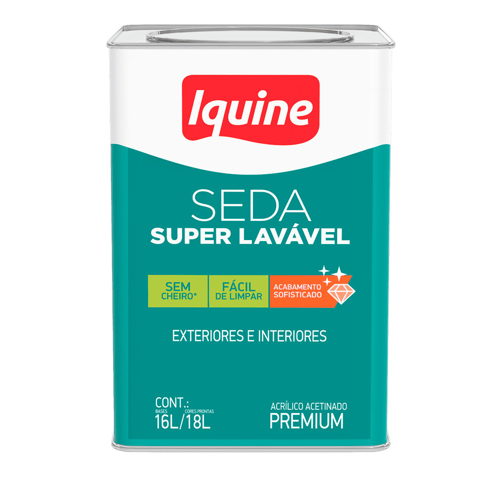 Tinta Acrilica Acetinado Iquine Seda Super Lavável 18L