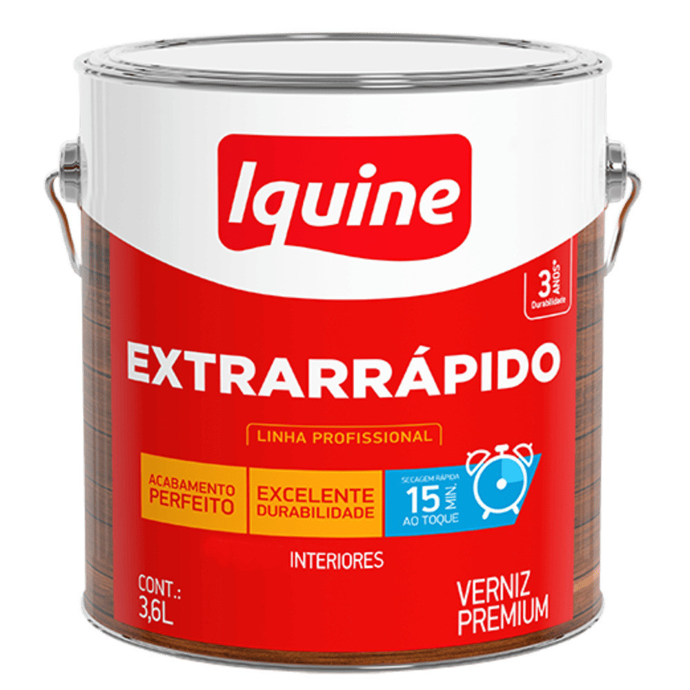 Verniz Brilhante Iquine Extra Rapido 3,6L