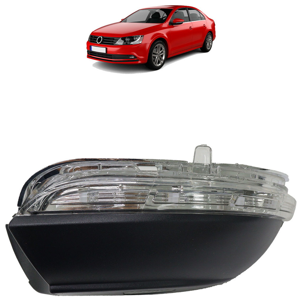 Pisca Retrovisor Jetta 2011 2012 2013 2014 2015 2016 2017 2018 2019 Preto Texturizado