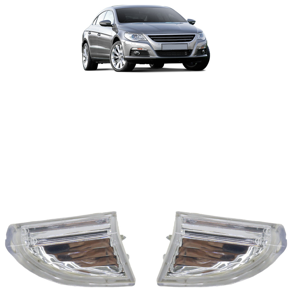 Par Luz Cortesia Retrovisor Passat CC 2008 2009 2010 2011 2012 Cristal Branca