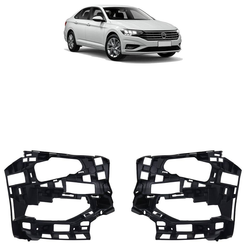 Par Suporte Farol Milha Auxiliar Jetta 2019 2020 2021 2022 Preto Liso em Oferta na Shopee