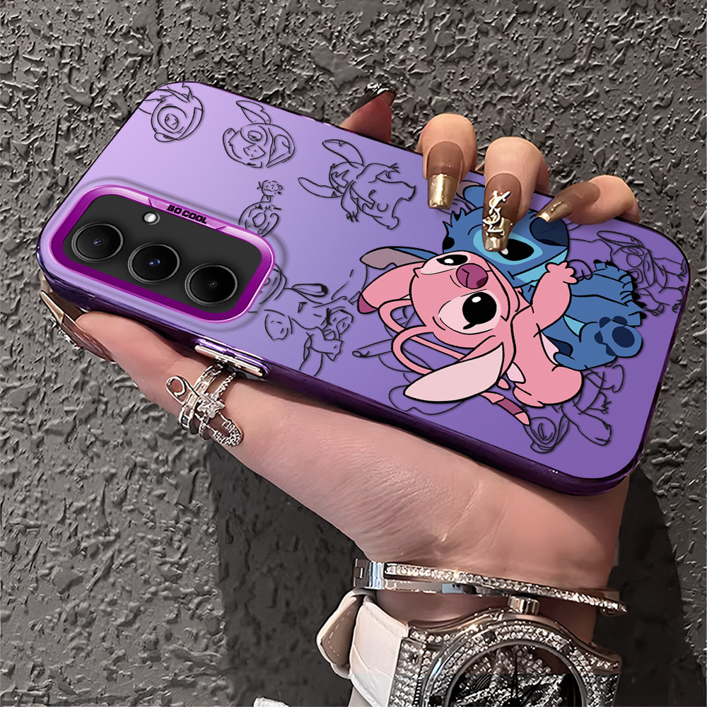 Capa Para Samsung Galaxy A55 5G Capinha De Silicone Anti choque roxo Celular verde estampada casal criativa Case CY2914 em Oferta na Shopee