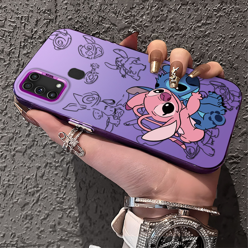 Capa Para Samsung Galaxy M31 Capinha De Silicone Anti choque roxo Celular verde estampada criativa Case CY2914 em Oferta na Shopee