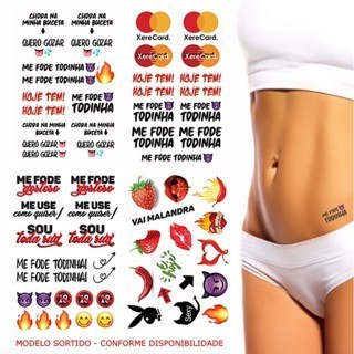 KIT 12 Cartelas Tatuagem Temporárias Íntima 165 | Depilação | SEXY SHOP
