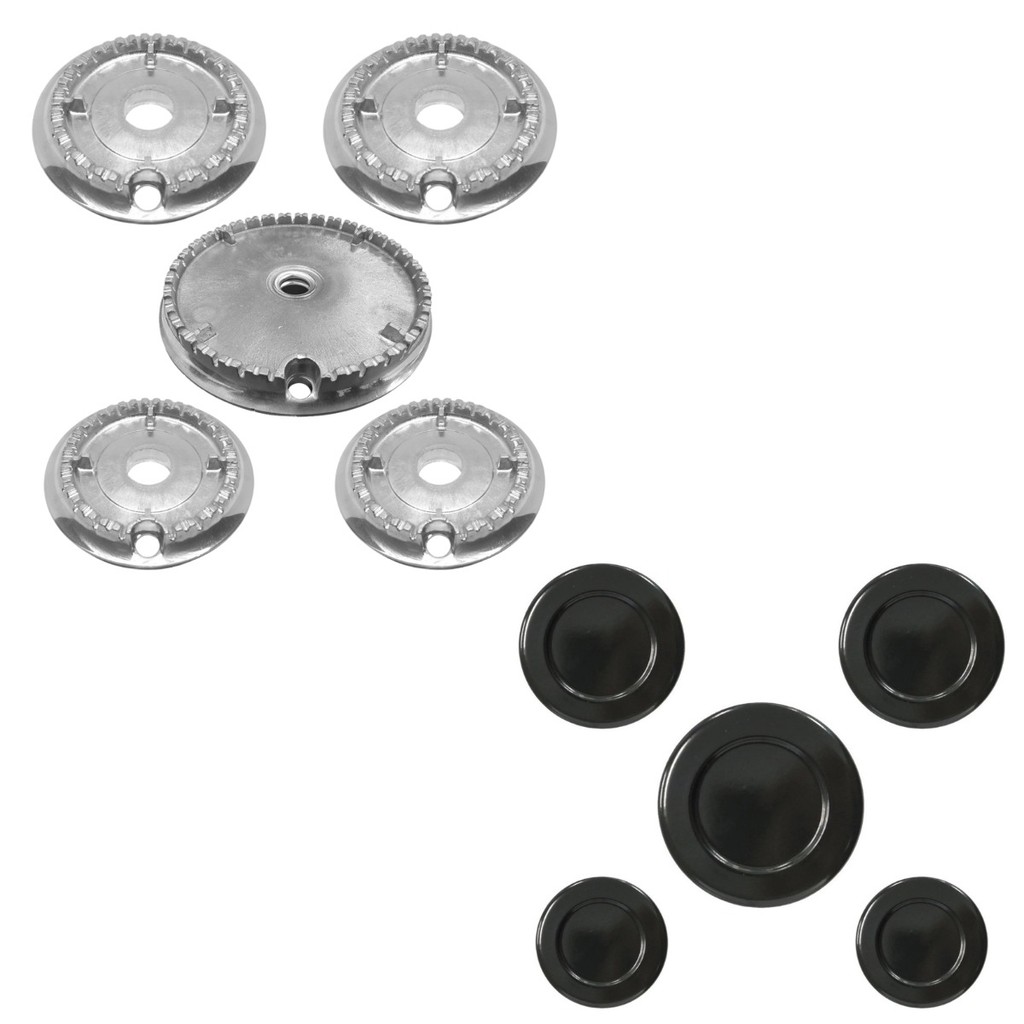 Kit Queimador + Espalhador Fogão Atlas Genova 5 Bc 1G 2M 2P Diâmetro do Espalhador Gd Ø 11,7 - Md. Ø 8,2 - Pq. Ø 7,0 Cm