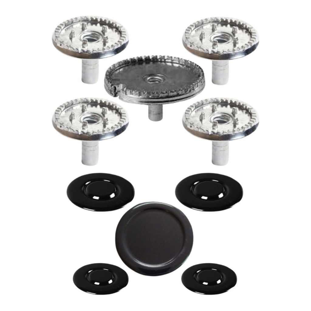 Kit Queimador + Espalhador Fogão Atlas U.Top Antigo 5Bc 1G 2M 2P Diâm. do Espalhador Gd Ø 11,0 - Md. Ø 8,0 - Pq Ø 7,0 Cm