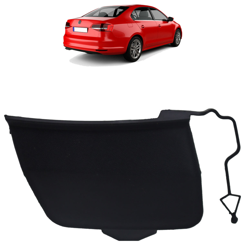 Tampa Reboque Parachoque Traseiro Jetta 2015 2016 2017 2018 Preto Texturizado em Oferta na Shopee