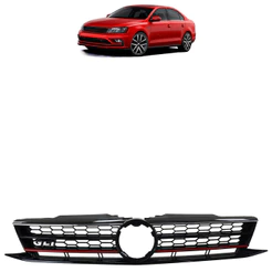Grade Dianteira Jetta GLI 2015 2016 2017 Black Piano Friso Vermelho