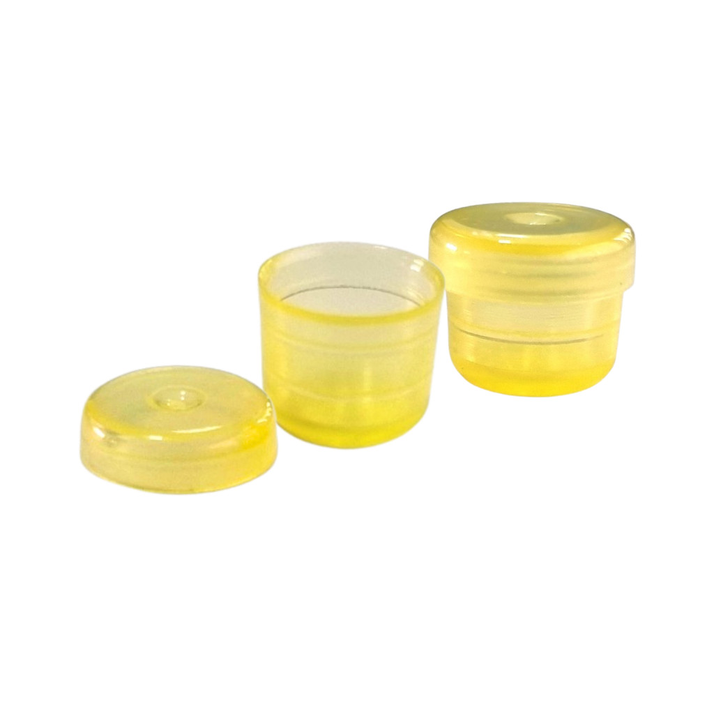 Microtubo Provador Amarelo 0,5mL com Tampa Plana de Pressão - 1.000 Unidades