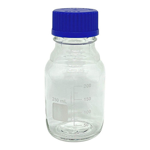 Frasco Reagente Vidro Boro 3.3 com Tampa Rosca 250ml