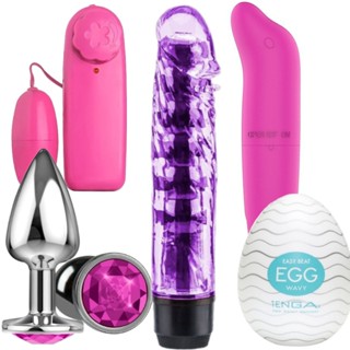 KIT SEX SHOP Vibrador Golfinho + Vibro Bullet + Personal Vibrador + Plug Anal + Egg SEX SHOP em Oferta na Shopee
