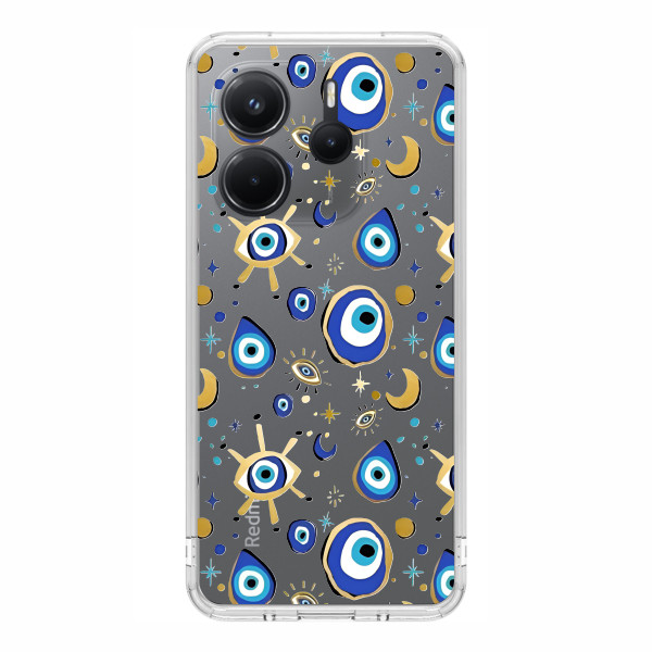 Capa Capinha Para Xiaomi Redmi Note 14 Personalizada - Olho grego 3 transparente