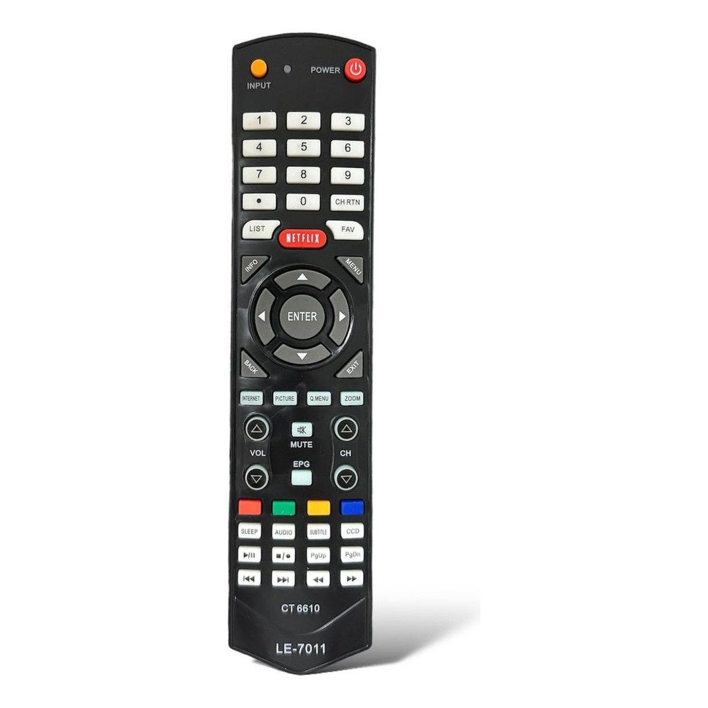 Controle Remoto Para Tv Semp Toshiba Netflix Lelong Le-7011