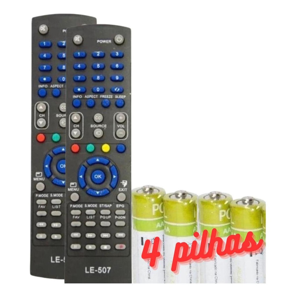 02 Controle Remoto Original  Lelong Para Tv Cce Led Le-507