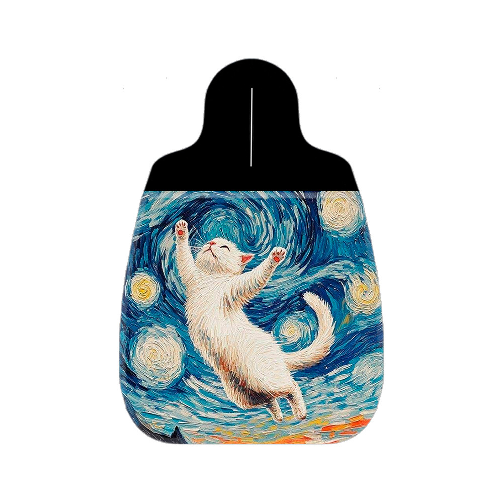 Lixeira de Carro Gato Pulando Noite Estrelada em Oferta na Shopee