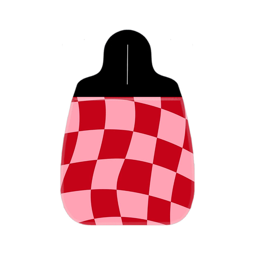 Lixeira de Carro Xadrez Ondulado Vermelho em Oferta na Shopee