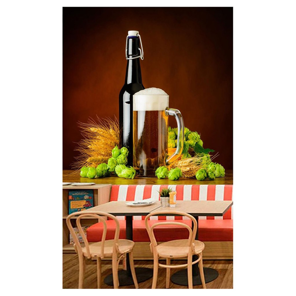 Adesivo de Parede Cerveja bebida Lupulo chopp 3D m² AL111