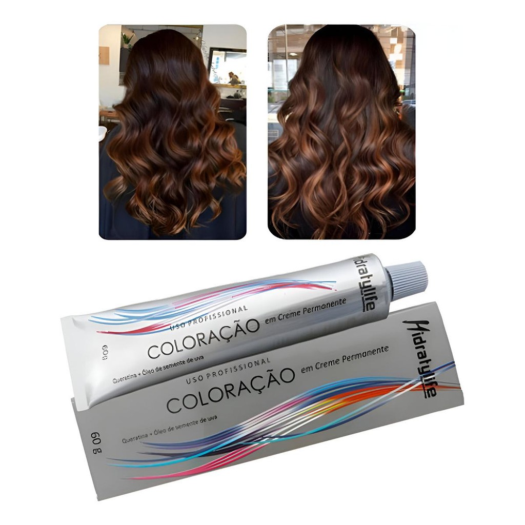 Tinta Cabelo Louro Escuro Marrom 6.7 Coloração Mairibel 6.7