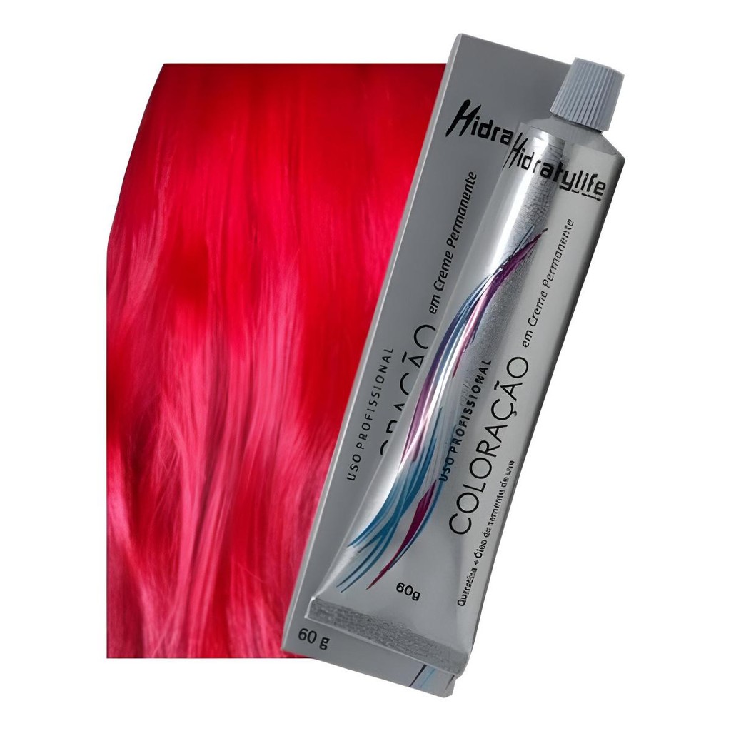 Tinta Cabelo Vermelho Red Coloração Hidraty Mairibel 60g T