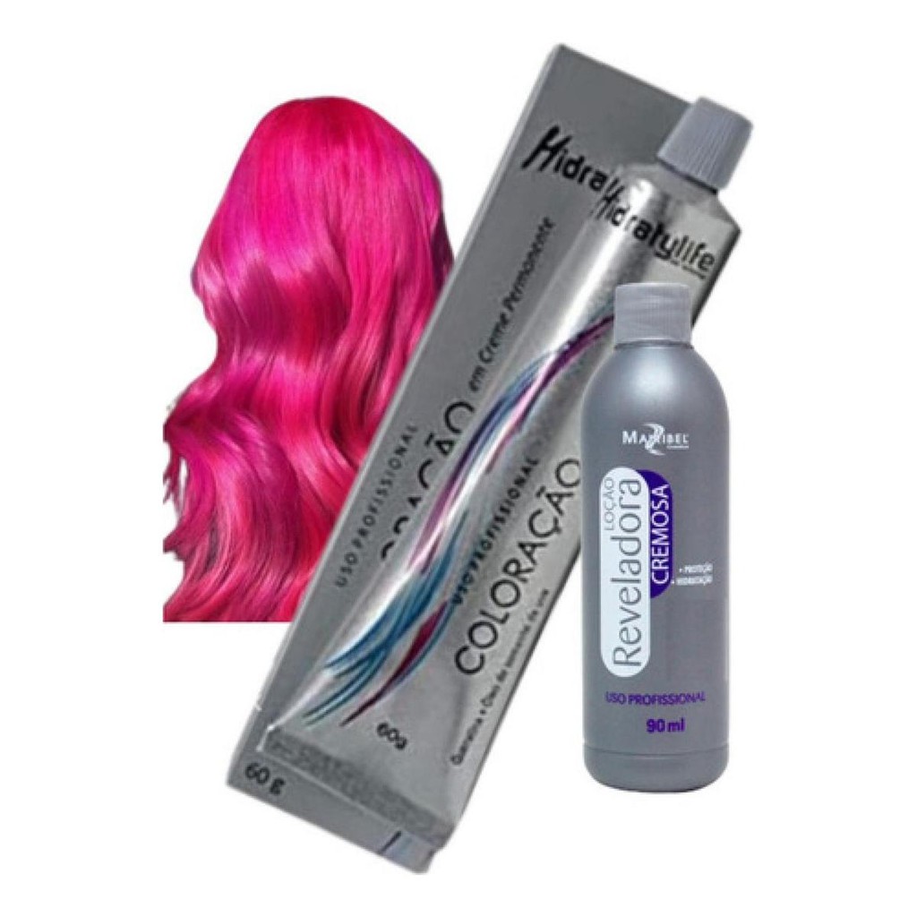 Tinta De Cabela Pink Rosa - Ganhe A Oxigenada De Tom Rosa Pi