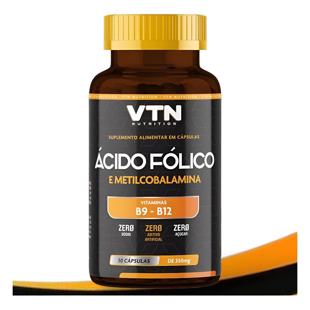 Ácido Fólico E Metilcobalamina Vitaminas B9 B12 Vtn 30caps