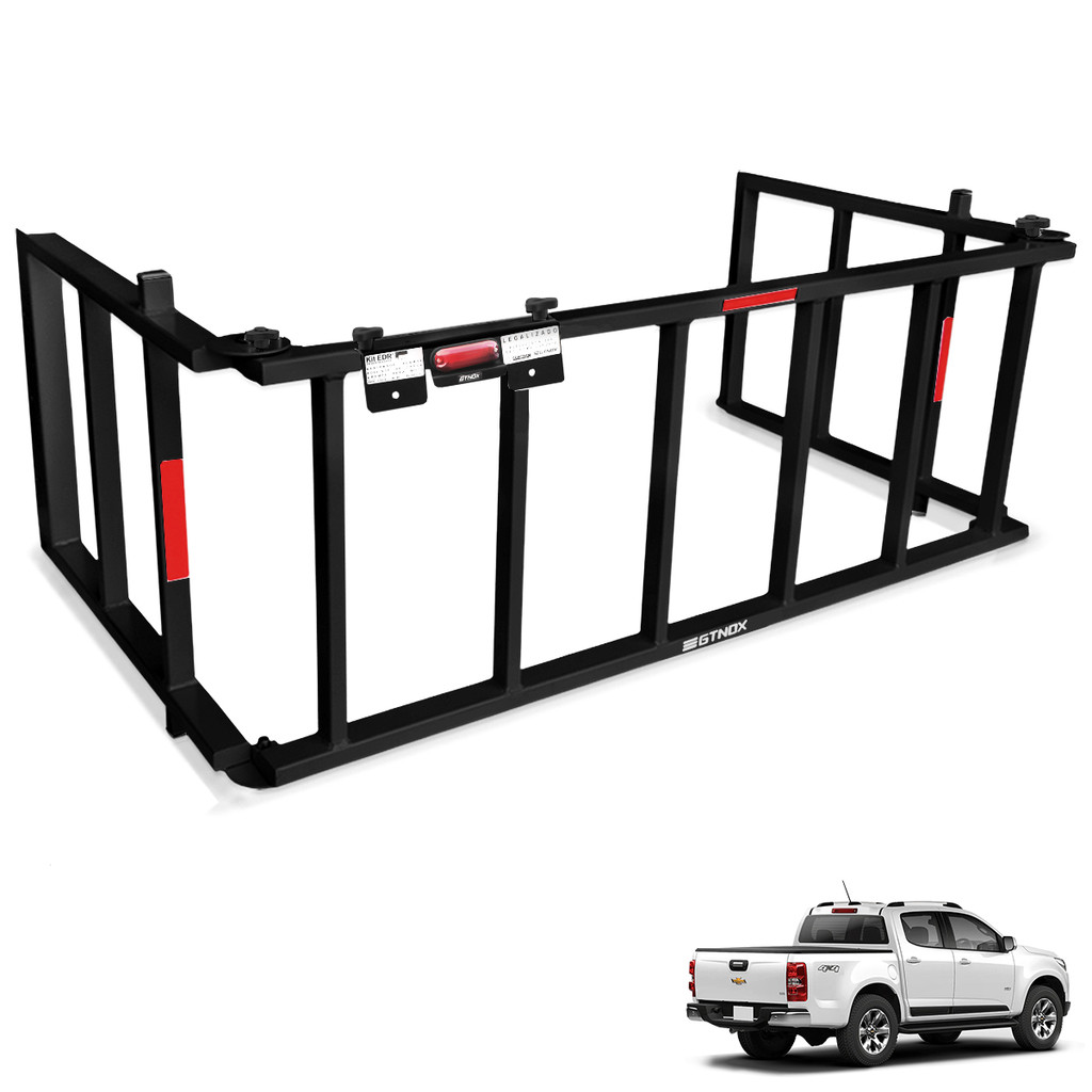 Extensor De Caçamba S10 CD 2012 a 2025 Rampa Preto Reforçado 350kg