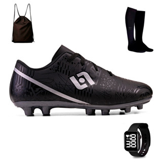 Chuteira de Trava, Society ou Quadra Leve e Confortável + Mochila + Meião e Relógio em Oferta na Shopee